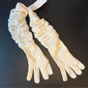 🆕Jessica Simpson Ruched Knit Gloves – NWT – “Snow” (Ivory/Cream)